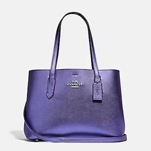 Coach Avenue Carryall Tote Bag in Metallic Purple Periwinkle